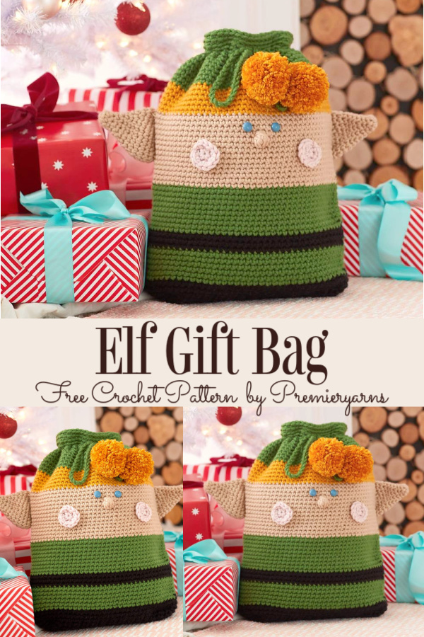 Christmas Elf Gift Bag Free Crochet Patterns