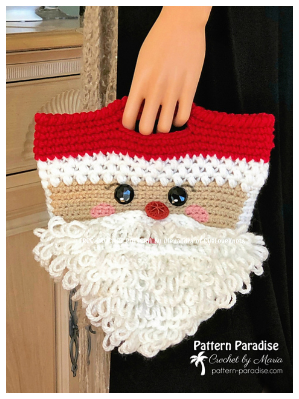 Christmas Santa Gift Bag Free Crochet Patterns
