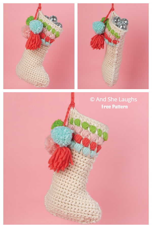 Color Pop Stocking Free Crochet Patterns