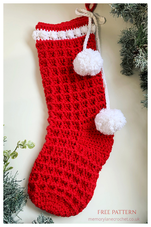Waffle Christmas Stockings Free Crochet Patterns
