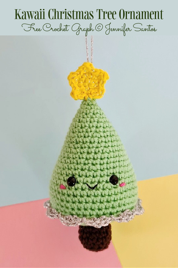 Kawaii Christmas Tree Ornament Free Crochet Patterns