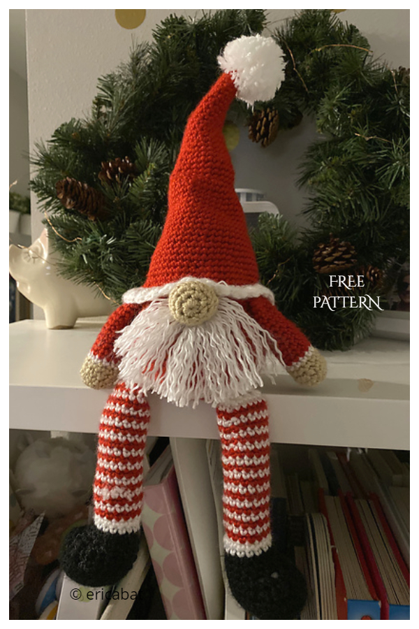 Crochet Scandinavian Santa Gnome Amigurumi Free Patterns