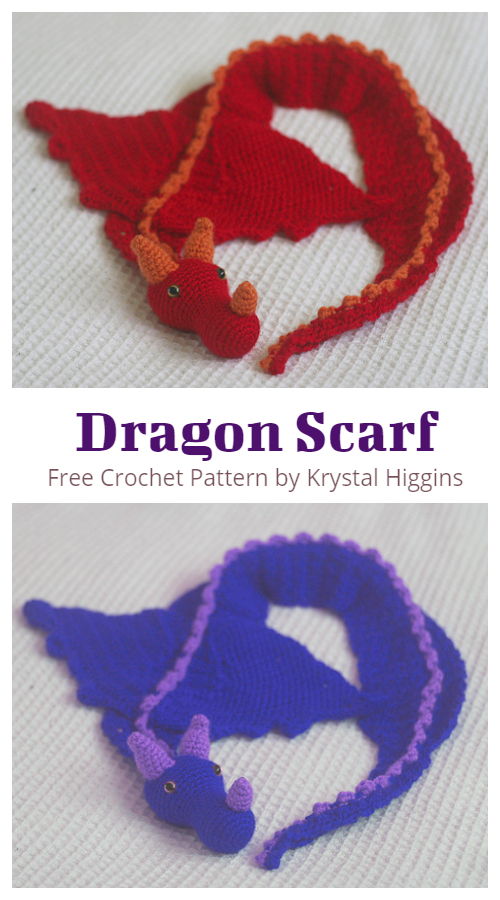 Dragon Kids Scarf Free Crochet Patterns