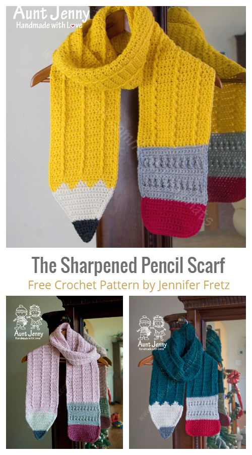 The Sharpened Pencil Scarf Free Crochet Patterns
