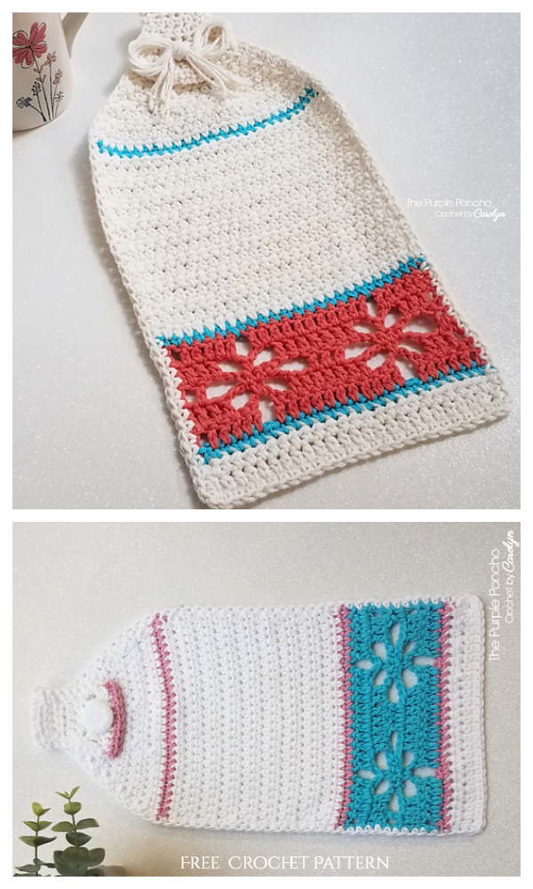 Floral Hand Towel Free Crochet Patterns 