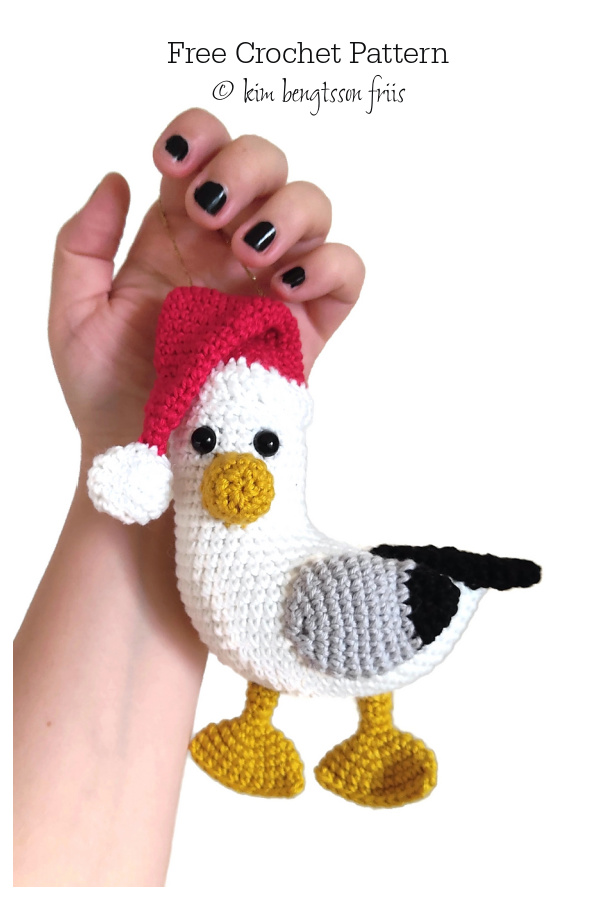 Santa Scraps Bird Christmas Bauble Free Crochet Patterns