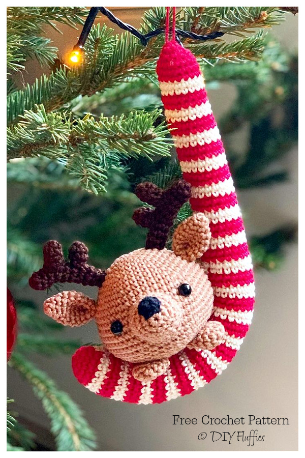Reindeer Christmas Bauble Free Crochet Patterns