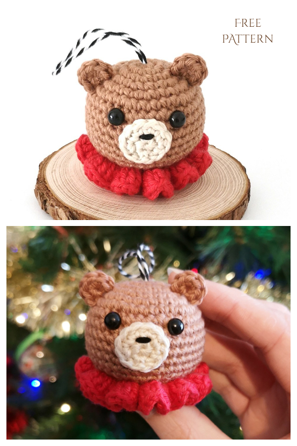 Bear Christmas Bauble Free Crochet Patterns
