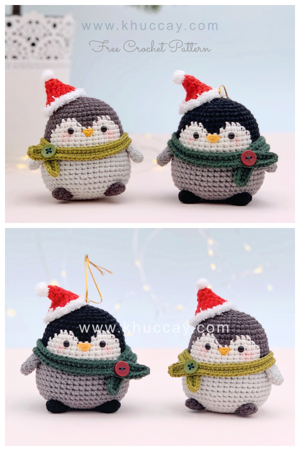 Pew the Baby Penguin Christmas Ornament Free Crochet Patterns