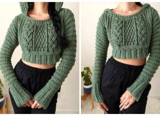 Cable Stitch Hoodie Free Crochet Patterns + Video Cable Stitch Hoodie Free Crochet Patterns + Video