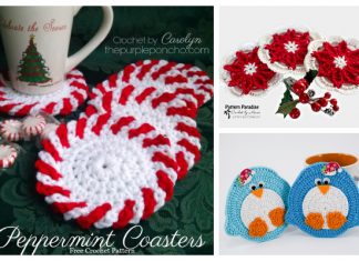 12 Christmas Coaster Free Crochet Patterns Christmas Coaster Free Crochet Patterns