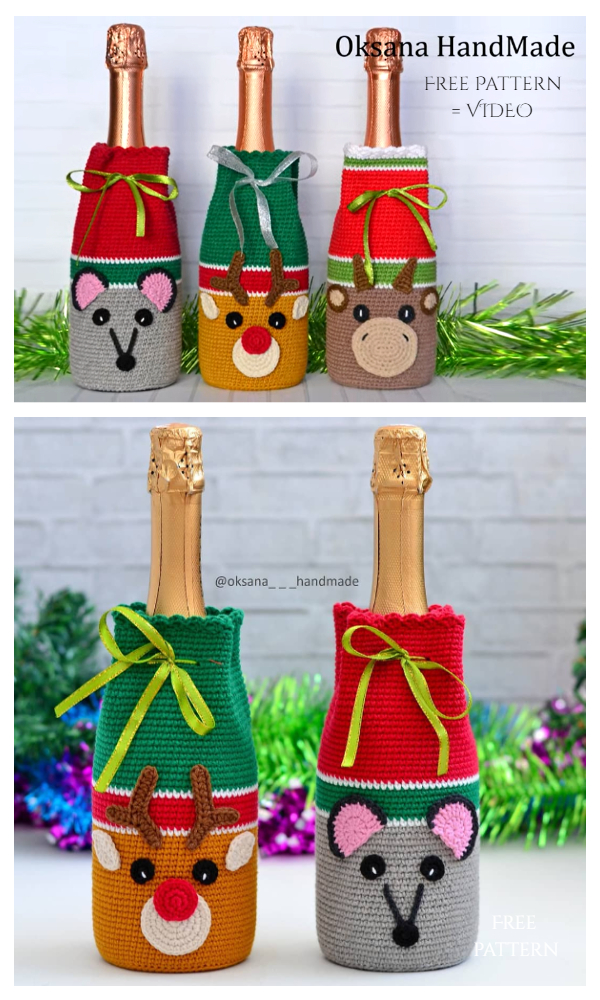 Crochet Wine Bottle Holder Pattern - Free