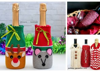 Christmas Wine Bottle Cozy Free Crochet Patterns Christmas Wine Bottle Cozy Free Crochet Patterns