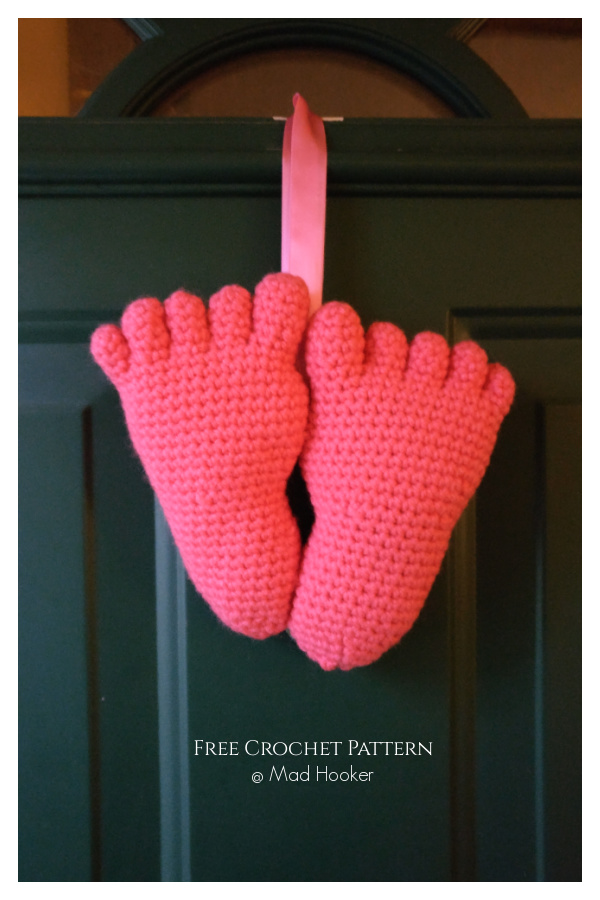 Crochet Baby Footprints Amigurumi Free Pattern + Video