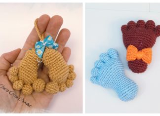 Crochet Baby Footprints Amigurumi Free Pattern + Video Crochet Baby Footprints Amigurumi Free Pattern + Video