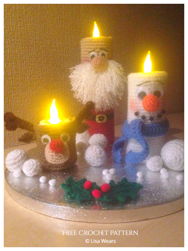 Crochet Novelty Christmas Candle Amigurumi Free Patterns