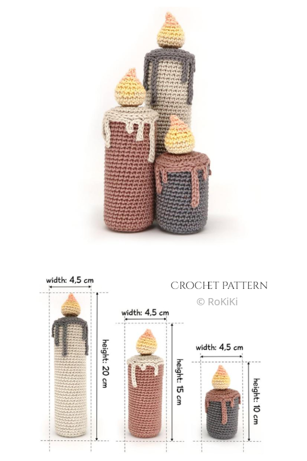 Crochet Candle Set Amigurumi Patterns