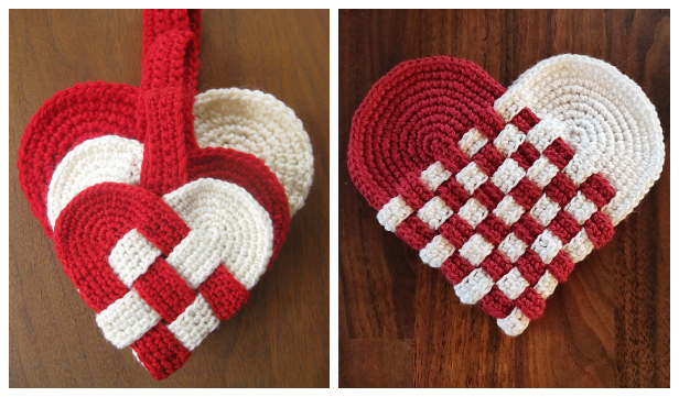 Braid Danish Heart Free Crochet Patterns + Video - Diy Magazine 3A2