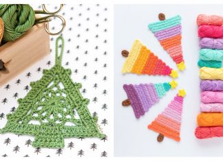 8 Flat Christmas Tree Applique Free Crochet Patterns Flat Christmas Tree Applique Free Crochet Patterns