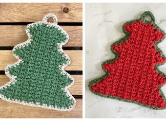 Holiday Tree Hot Pad Free Crochet Pattern Holiday Tree Hot Pad Free Crochet Pattern