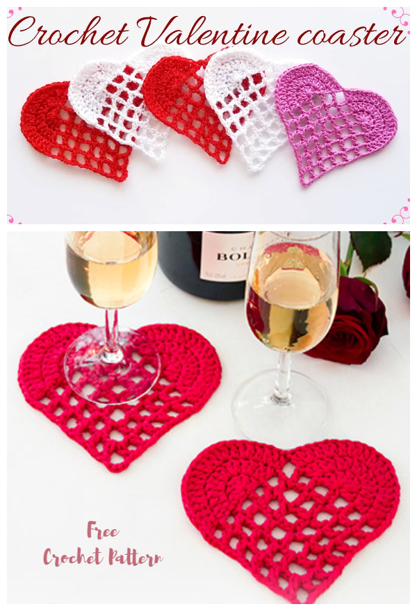 Time for Romance Heart Coaster Free Crochet Pattern + Video