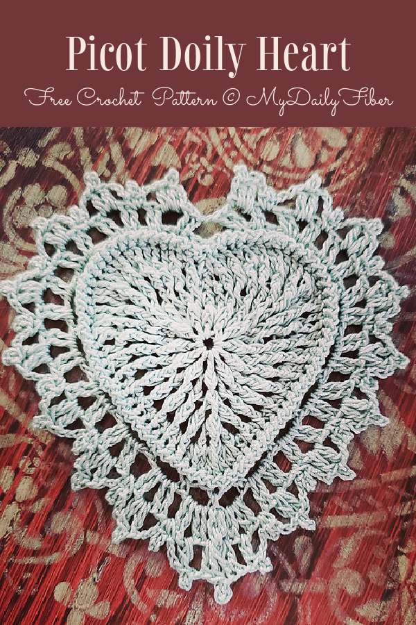 Picot Doily Heart Coasters Free Crochet Patterns