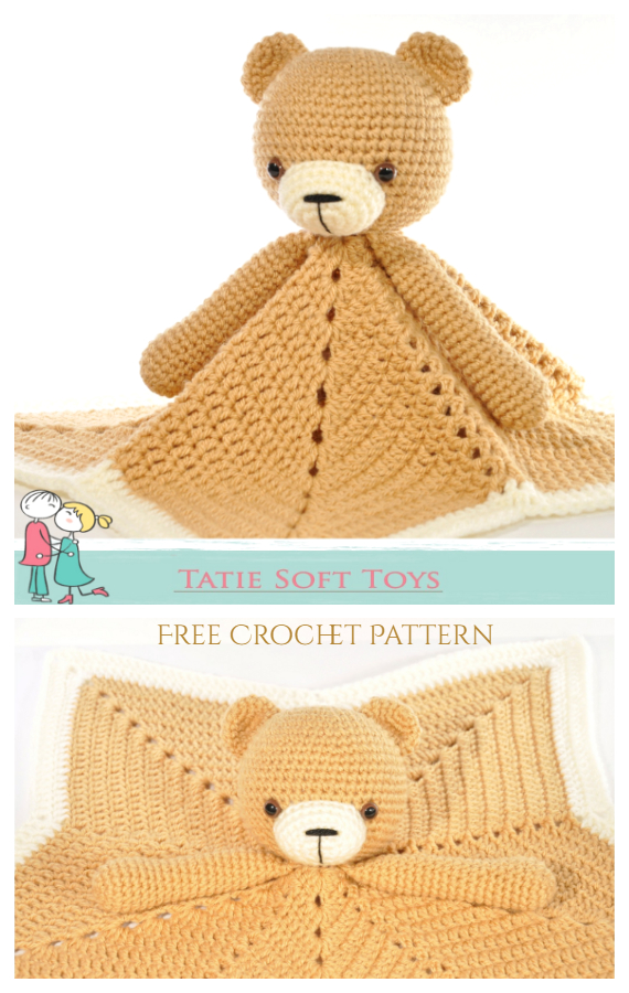 Lovey Blanket Bear Security Blanket Free Crochet Patterns