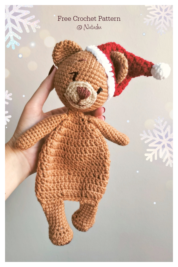 Christmas Bear Lovey Free Crochet Patterns
