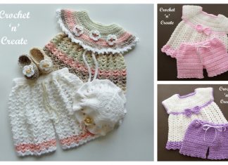 Baby Dress Top & Pant Set Free Crochet Patterns Baby Dress Top & Pant Set Free Crochet Patterns