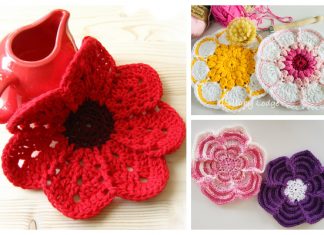 Flower Dishcloth Free Crochet Patterns Flower Dishcloth Free Crochet Patterns