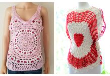 Valentine Lace Heart Top Free Crochet Patterns + Video Valentine Lace Heart Top Free Crochet Patterns + Video
