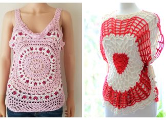Valentine Lace Heart Top Free Crochet Patterns + Video Valentine Lace Heart Top Free Crochet Patterns + Video