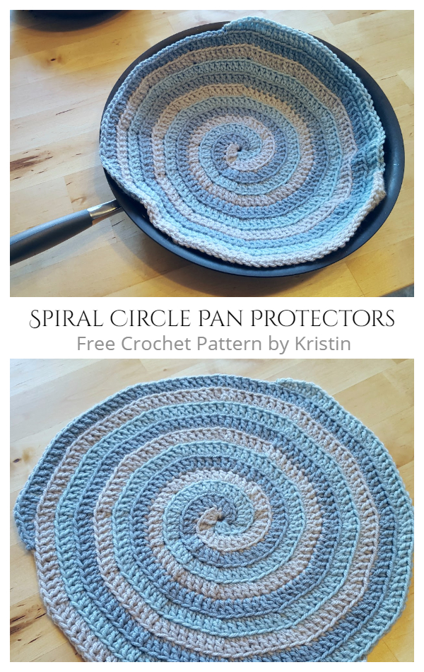Spiral Circle Pan Protectors Free Crochet Patterns