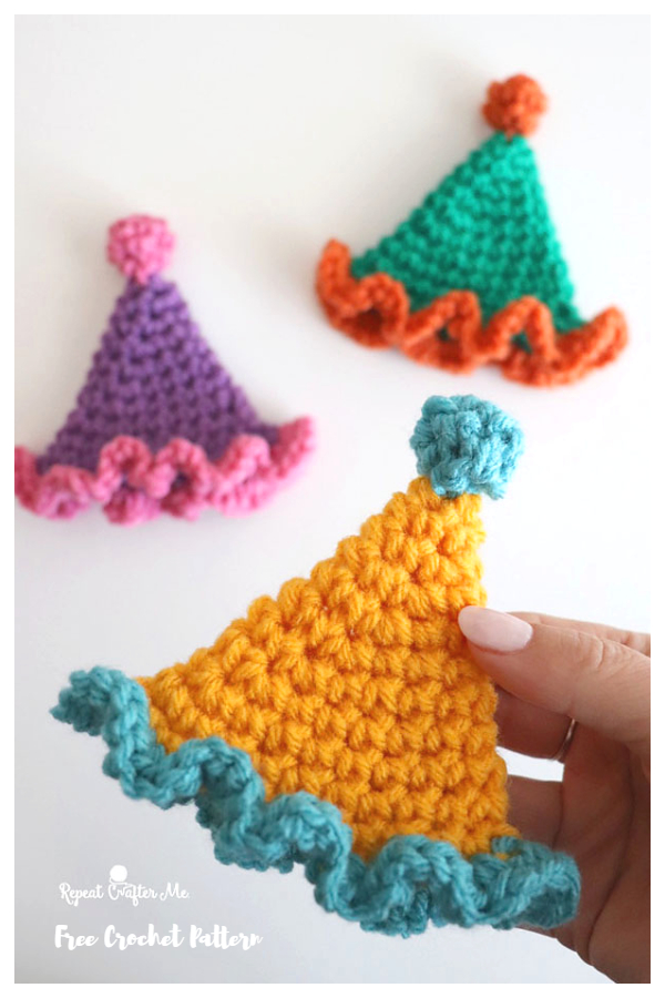 Mini Party Hat Free Crochet Patterns