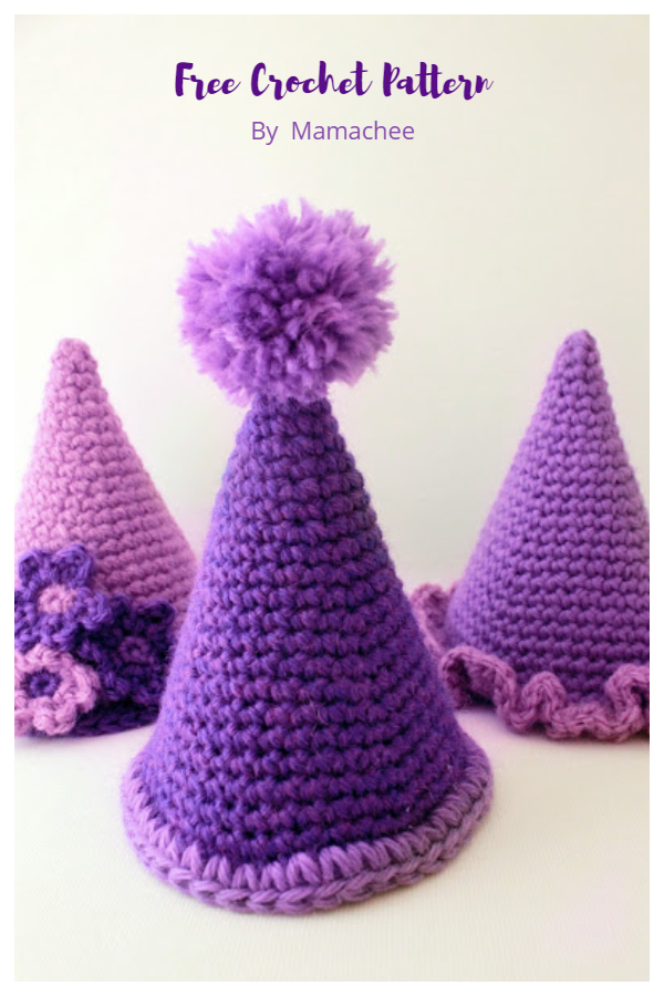 Simple Party Hat Free Crochet Patterns