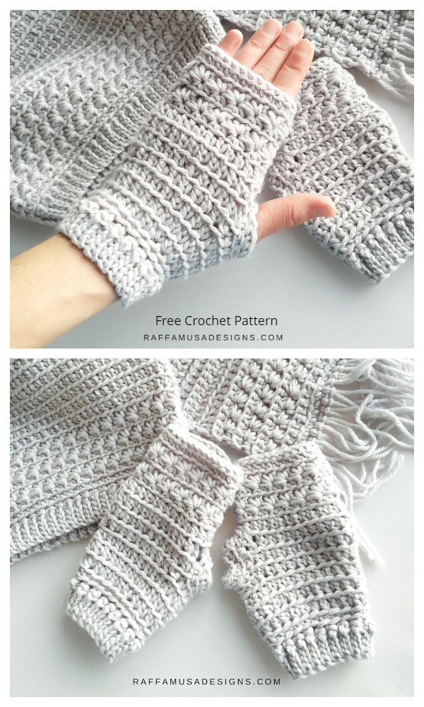 Star Stitch Fingerless Gloves Free Crochet Patterns