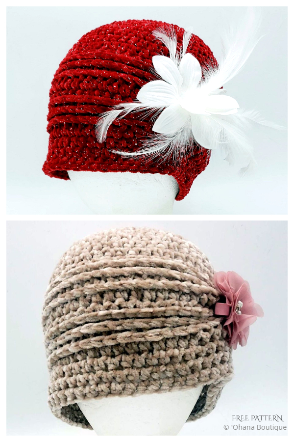 The Velvet Charleston Hat Free Crochet Patterns 