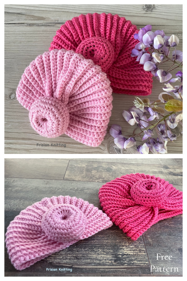 Turban Donut Hat Free Crochet Pattern