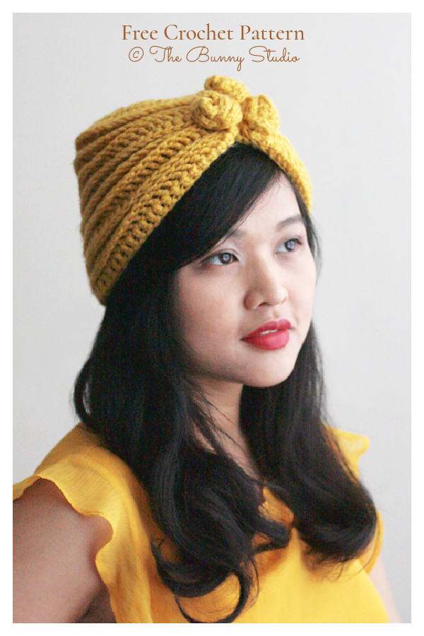 Spring Breeze Turban Hat Free Crochet Patterns + Video