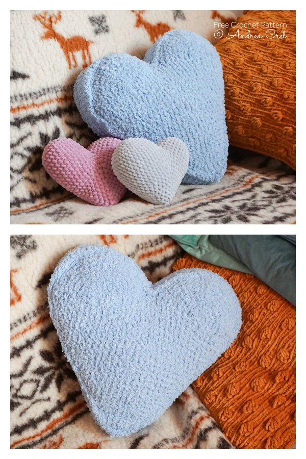 Valentine Candy Heart Pillow Free Crochet Patterns