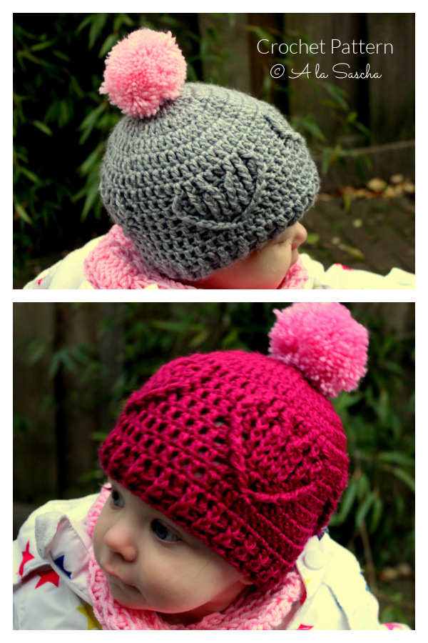 Valentine Heart Cable Hat Crochet Pattern