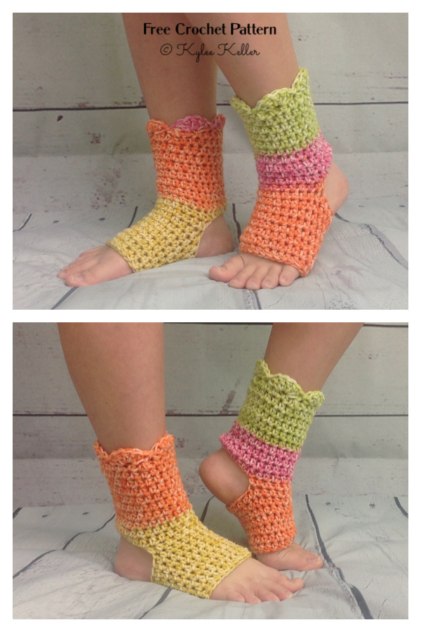 Rainbow Stripes Yoga Socks Free Crochet Patterns