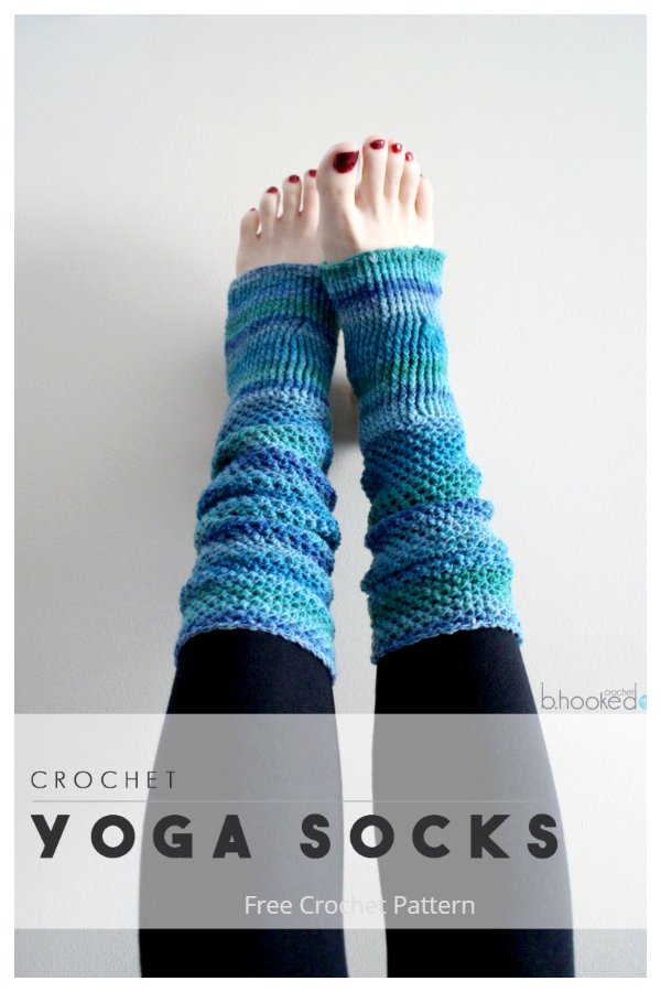 Ribbed Yoga Socks Free Crochet Patterns + Video