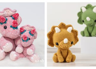Crochet Triceratop Dinosaur Amigurumi Patterns Crochet Triceratop Dinosaur Amigurumi Free Patterns & Paid