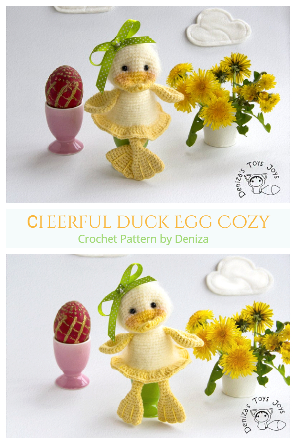 Fun Easter Сheerful Duck Egg Cozy Free Crochet Patterns