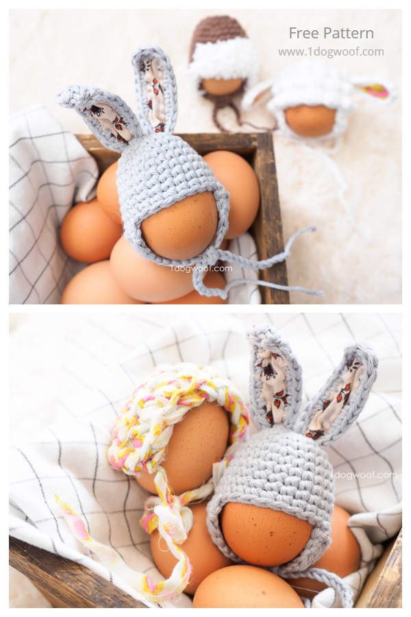 Fun Easter Egg Mini Bunny Hat Free Crochet Patterns