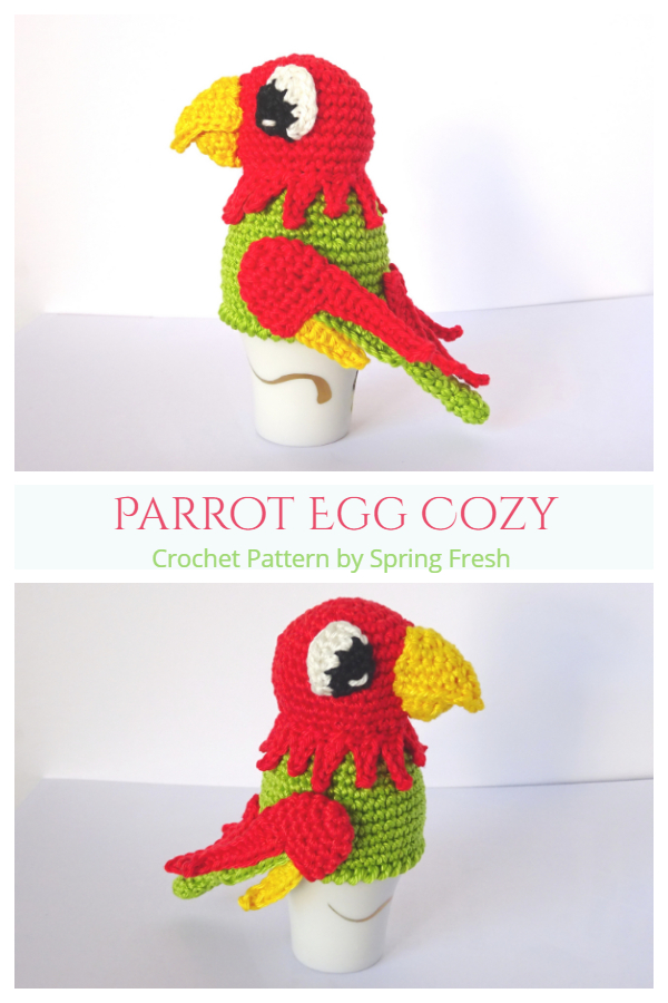 Fun Parrot Egg Cozy Crochet Patterns