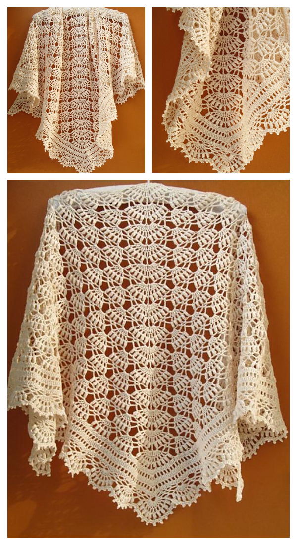 Lace Fall River Shawl Crochet Pattern