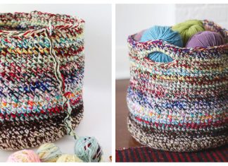 Scrap Yarn Basket Free Crochet Pattern Scrap Yarn Basket Free Crochet Pattern
