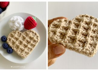 Waffle Heart Crochet Patterns Waffle Heart Crochet Patterns